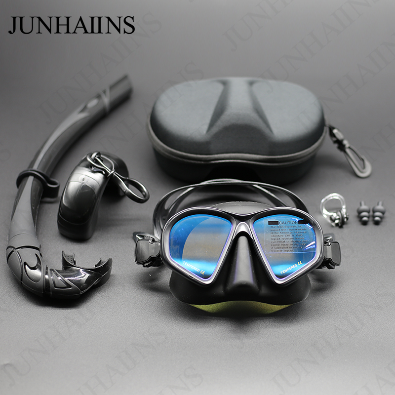 Snorkel Mask Full Face - Nederslaapmasker van gehard glas met lage
