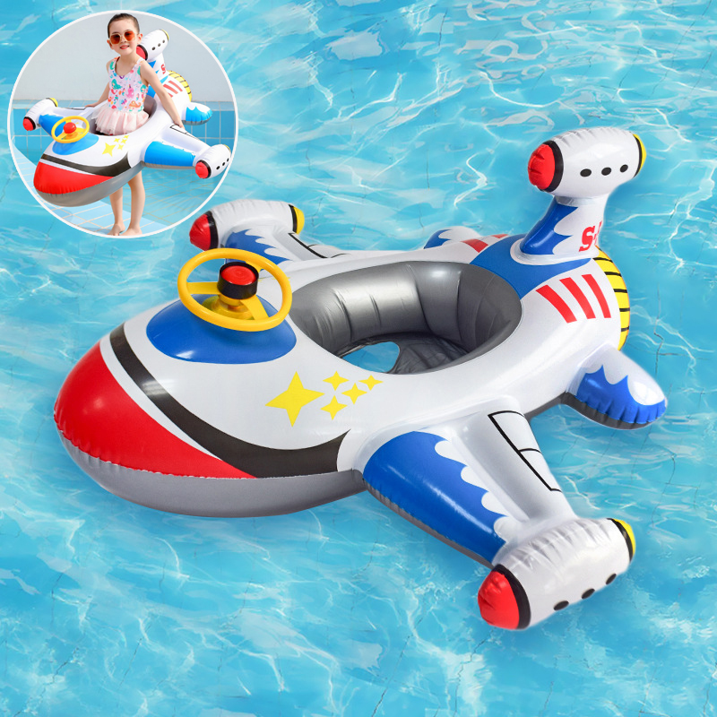 Pool Float Ring Inflatable - Babyzwemmen Cirkel Vliegtuig Float Zwembad Zwemmen