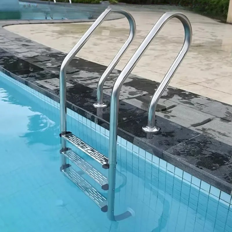 Pool Ladder Above Ground - Roestvrijstalen 3/4-traps bovengrondse zwembadtrap, 304-klasse veiligheidstrappen