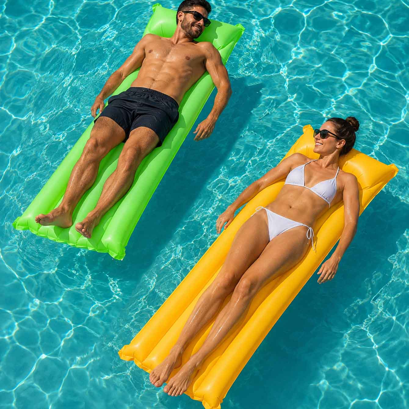 Pool Lounger Inflatable - 1PC Pool Float Bed Opblaasbaar zwemmatras