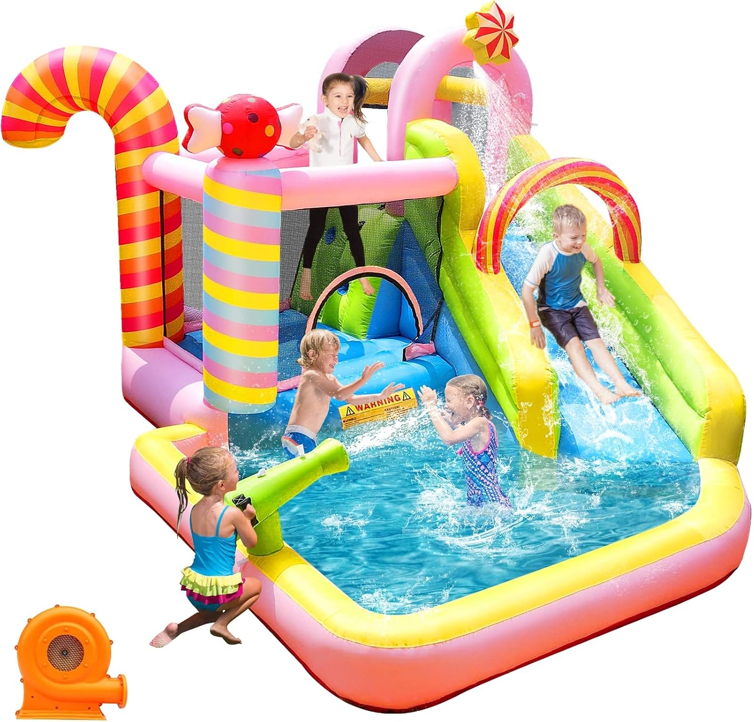 Water Slide Inflatable - Opblaasbaar springkasteel voor oudere kinderen, met