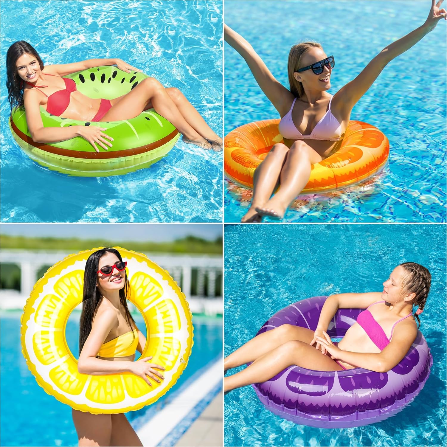 8-pack opblaasbare zwembadring - Pool Float Ring Inflatable recensie en prijs