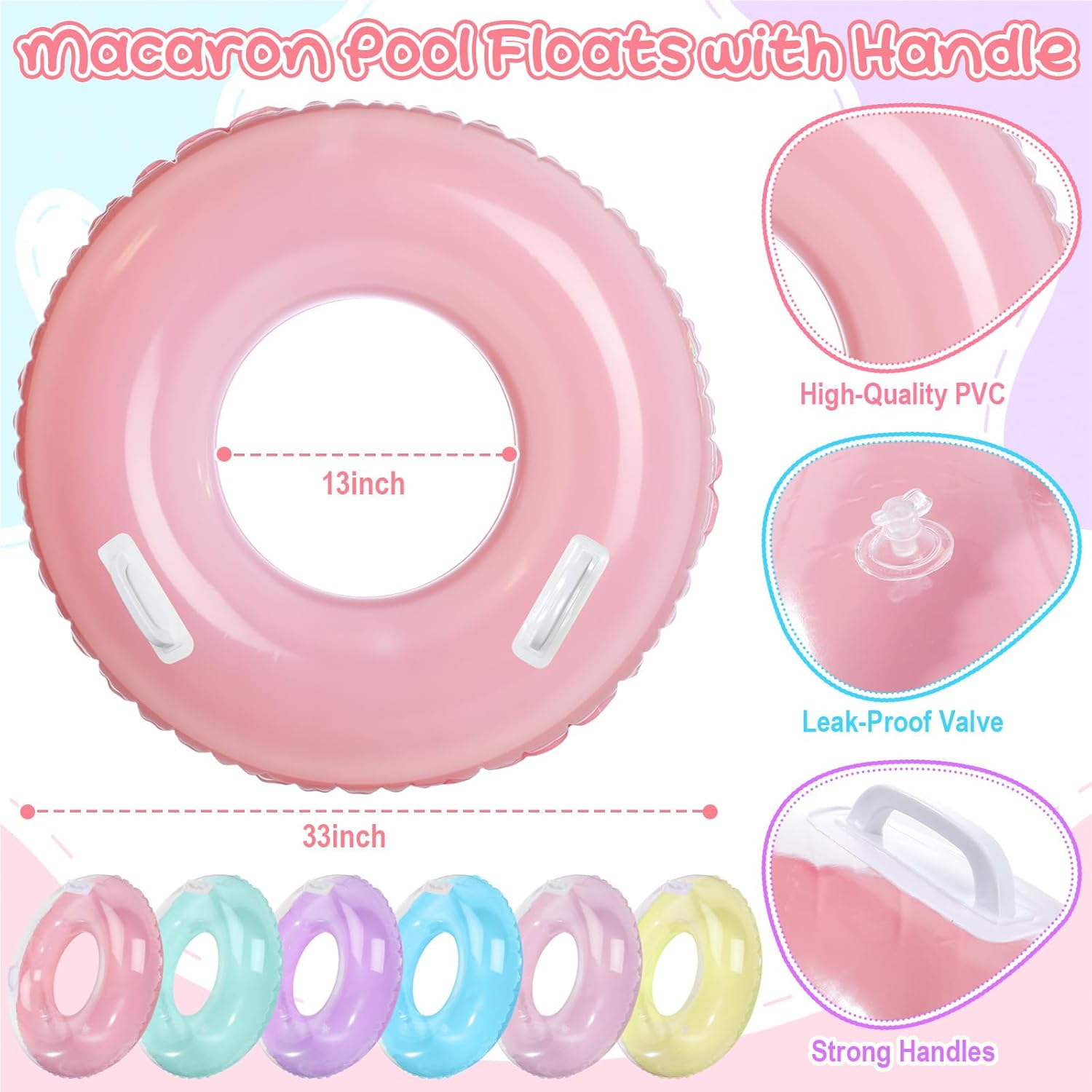 6 Pack 33 ''Opblaasbaar Zwemba - Pool Float Ring Inflatable recensie en prijs