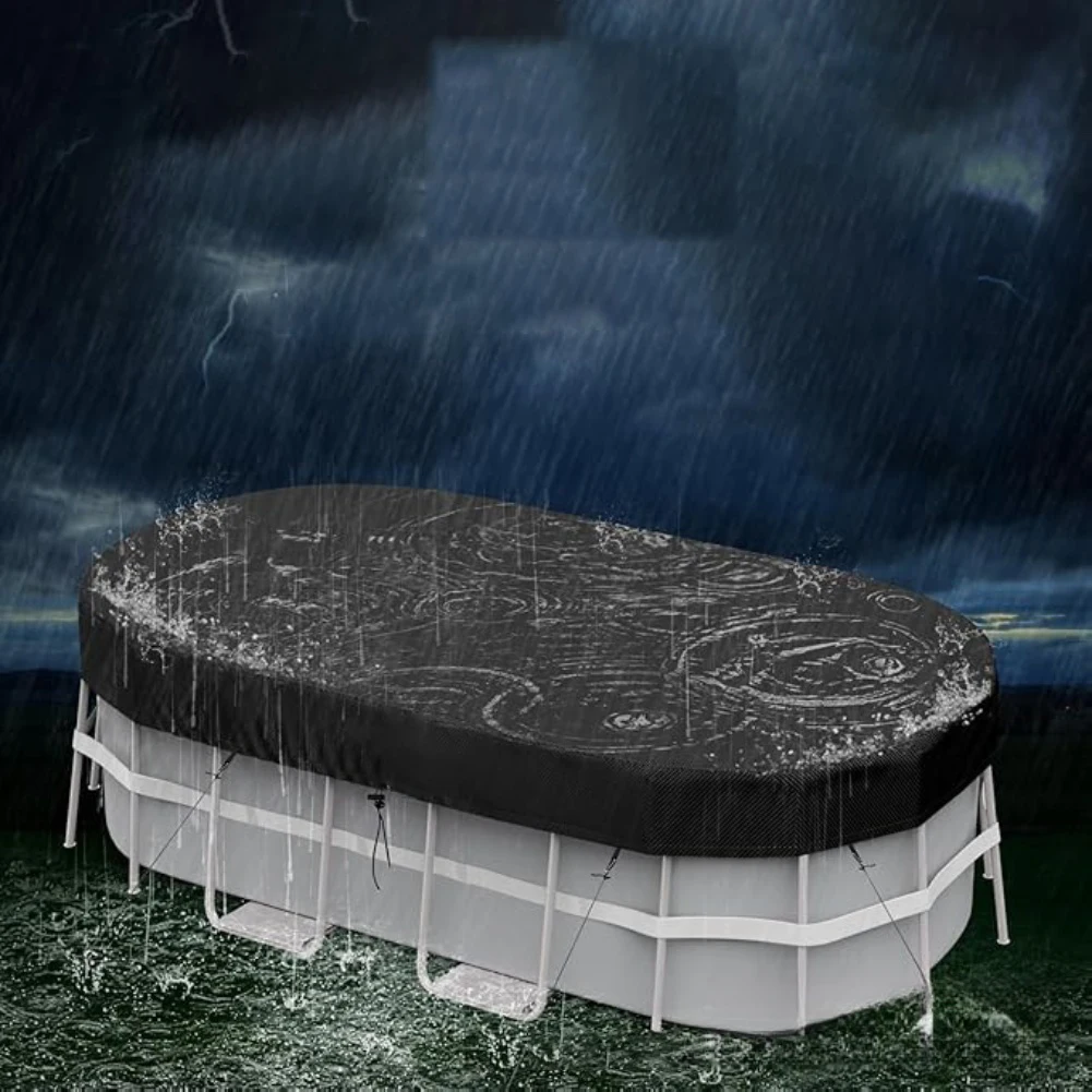Ovale zwembadafdekking op zonn - Pool Cover Waterproof recensie en prijs