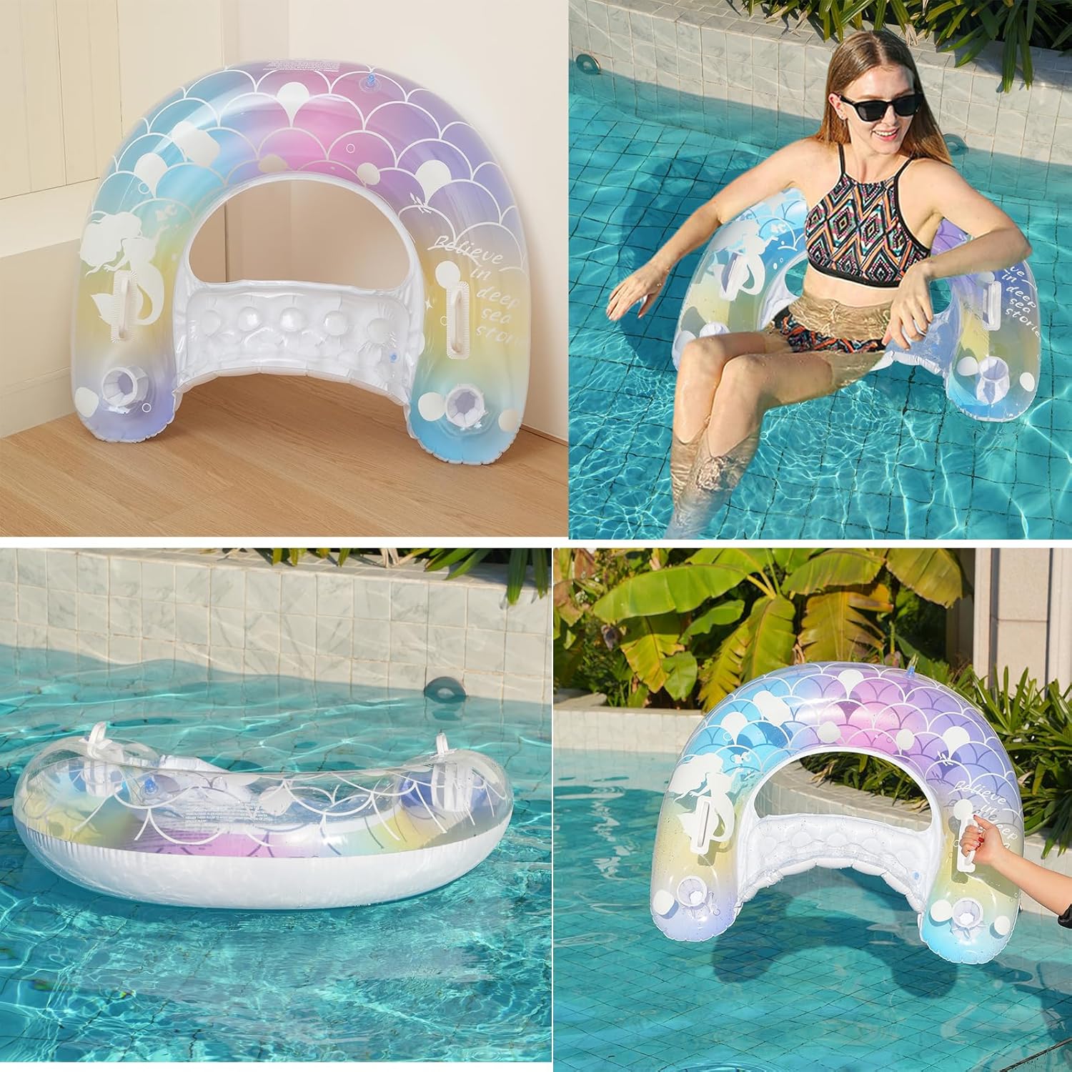 2 stuks zeemeermin zwembad dri - Pool Float Ring Inflatable recensie en prijs