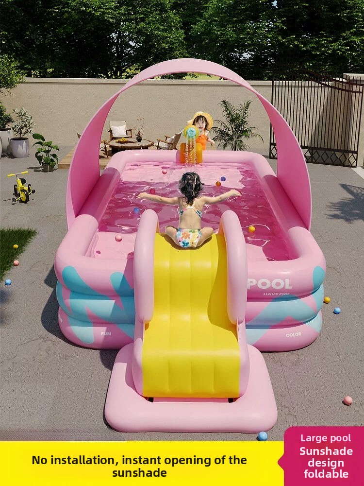 Opblaasbaar zwembad met zonnes - Water Slide Inflatable recensie en prijs