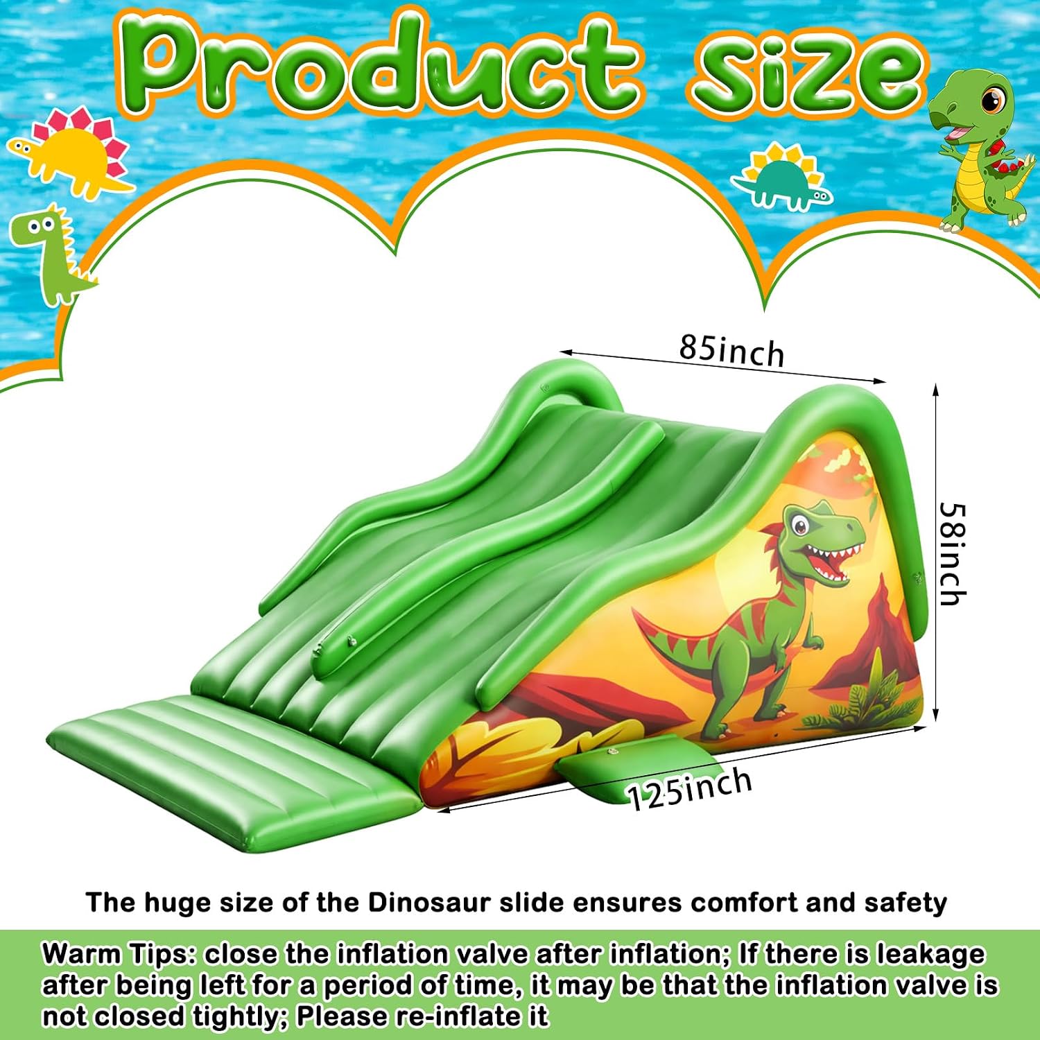 125 inch grote opblaasbare din - Water Slide Inflatable recensie en prijs