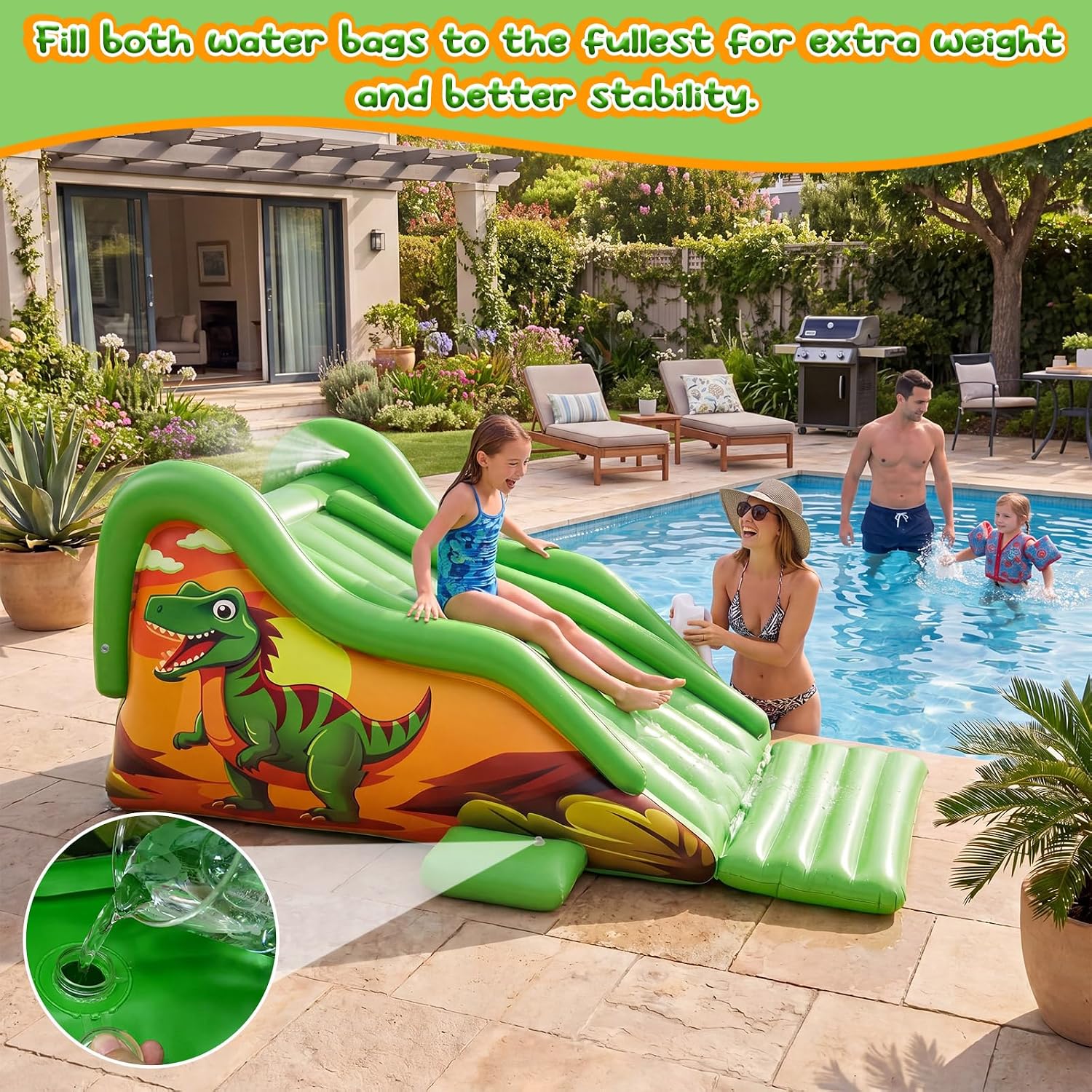 125 inch grote opblaasbare din - Water Slide Inflatable recensie en prijs
