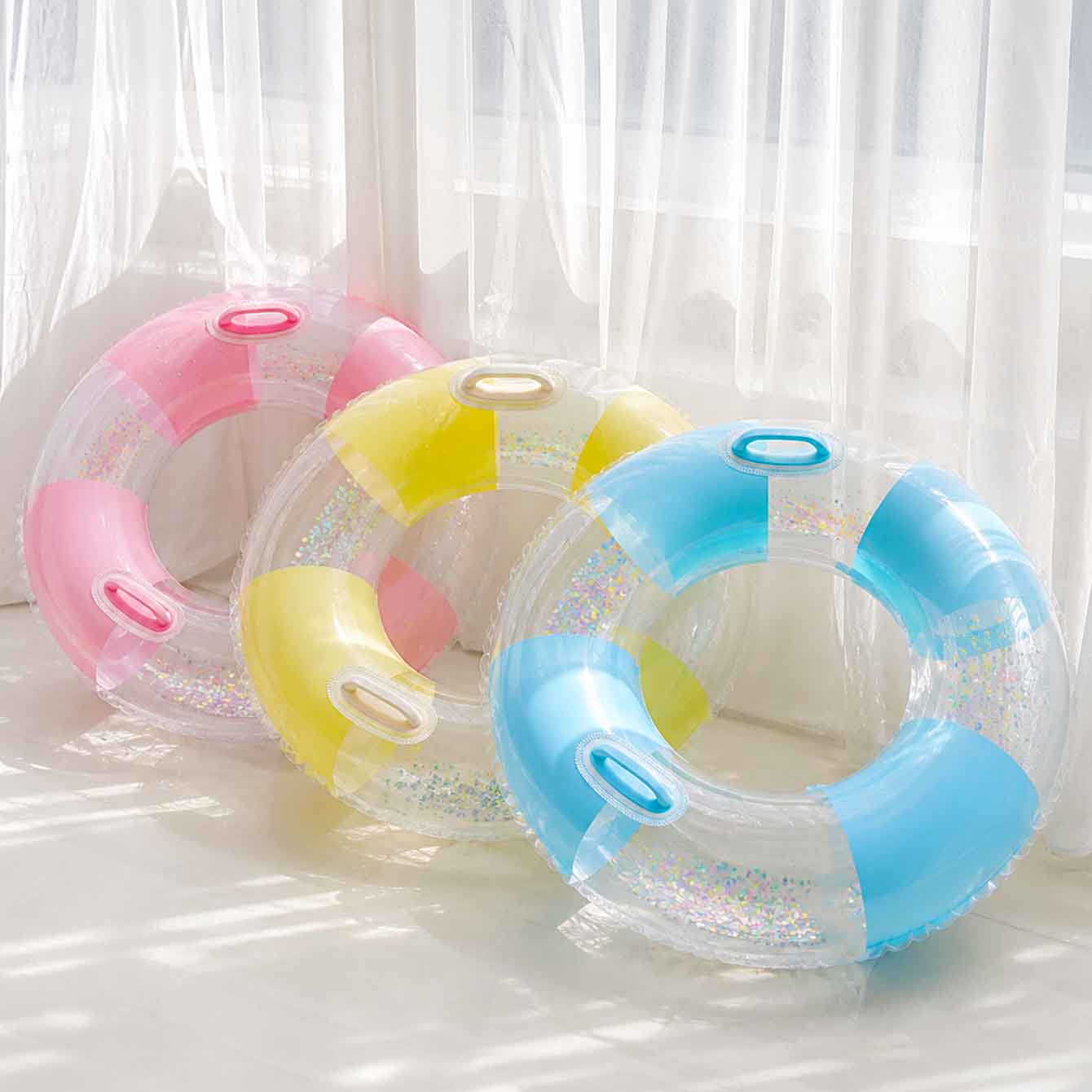 1PC Zwembadvlotters met handgr - Pool Float Ring Inflatable recensie en prijs