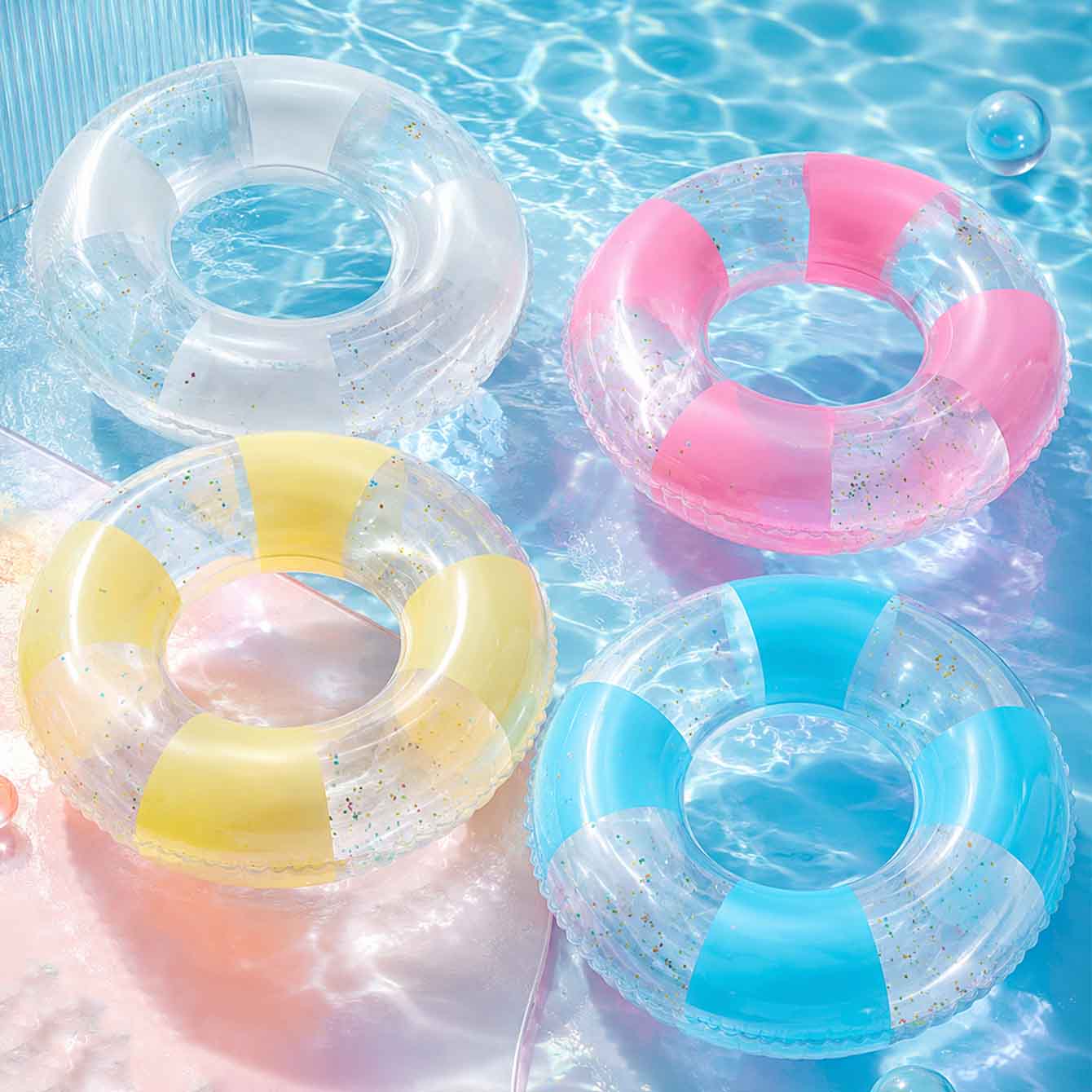 1PC Zwembadvlotters met handgr - Pool Float Ring Inflatable recensie en prijs