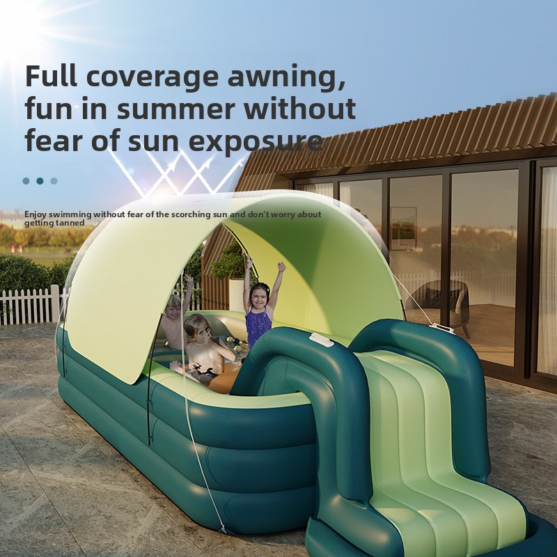 Opblaasbaar kinderzwembad met  - Water Slide Inflatable recensie en prijs