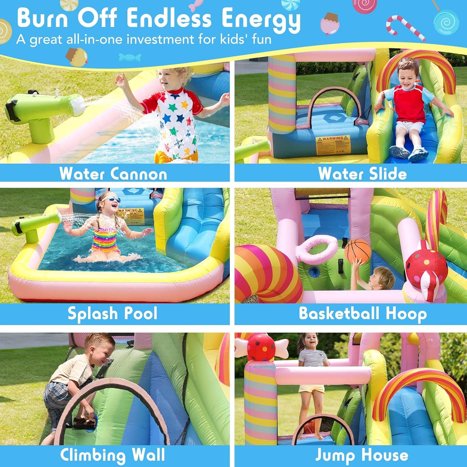 Opblaasbaar springkasteel voor - Water Slide Inflatable recensie en prijs