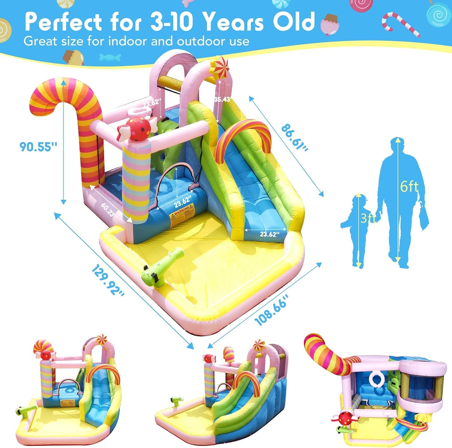 Opblaasbaar springkasteel voor - Water Slide Inflatable recensie en prijs
